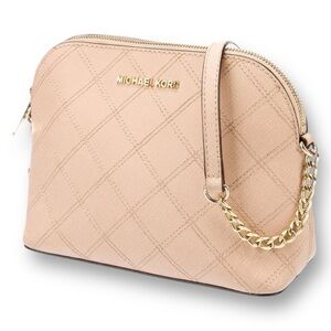 Michael Kors 🪢 NWOT, Cindy Natural Leather Crosshatch Crossbody